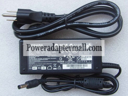 AC/DC Adapter/Power Supply Cord for Toshiba pa3467e-1ac3